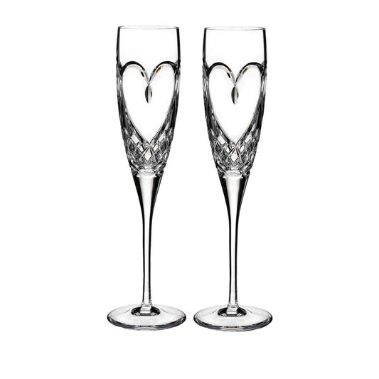 Waterford Love True Love Champagne Flute, Set of 2 (Waterford Crystal) - Gallery Gifts Online 