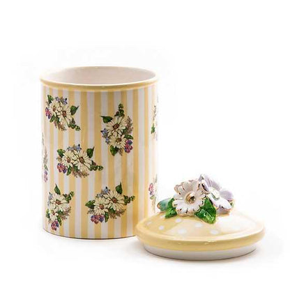 Wildflowers Large Canister - Yellow (Mackenzie Childs) - Gallery Gifts Online 
