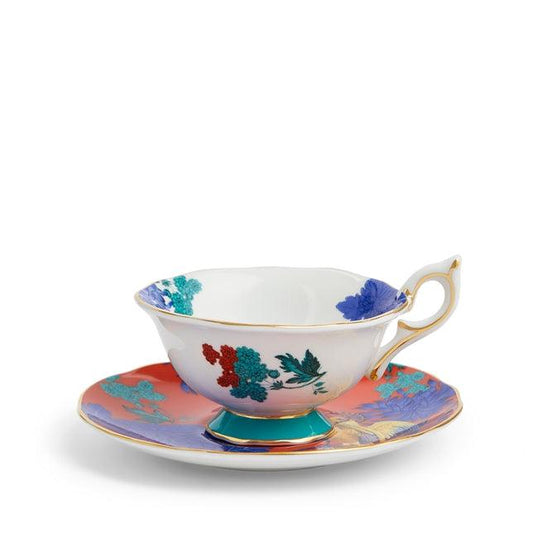 Wonderlust Golden Parrot Teacup & Saucer (Wedgwood) - Gallery Gifts Online 