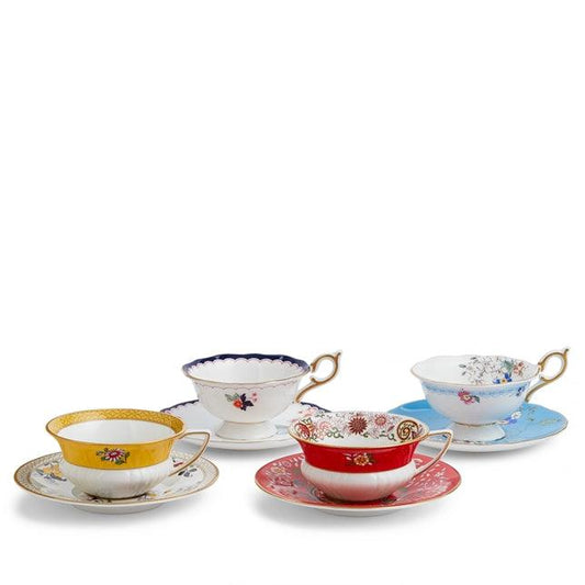 Wonderlust Teacup and Saucer, Set of 4 (Wedgwood) - Gallery Gifts Online 
