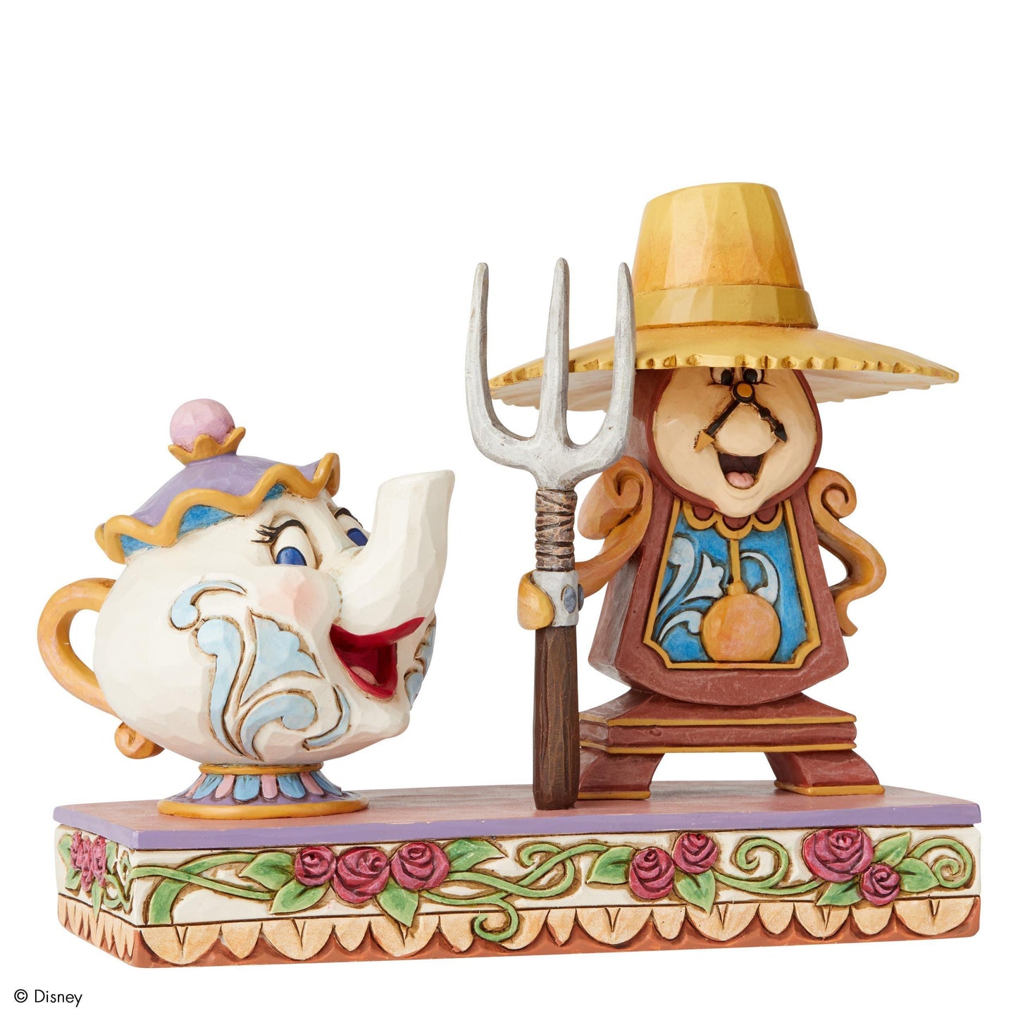Workin Round the Clock (Mrs Potts and Cogsworth) (Disney Traditions by Jim Shore) - Gallery Gifts Online 